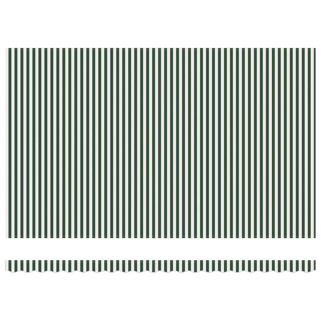 Inklapbaar Zonnescherm Stof Groen En Wit 500 ×300 cm