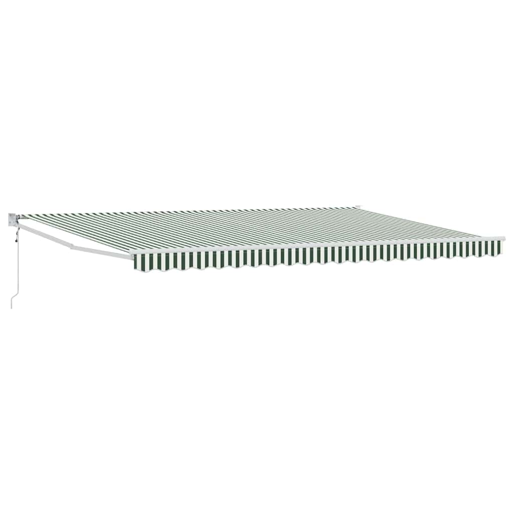 Inklapbaar Zonnescherm Gestreept Groen En Wit 500 × 300 Cm