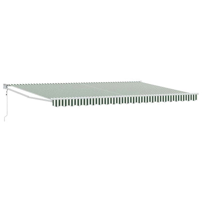 Inklapbaar Zonnescherm Gestreept Groen En Wit 500 × 300 Cm
