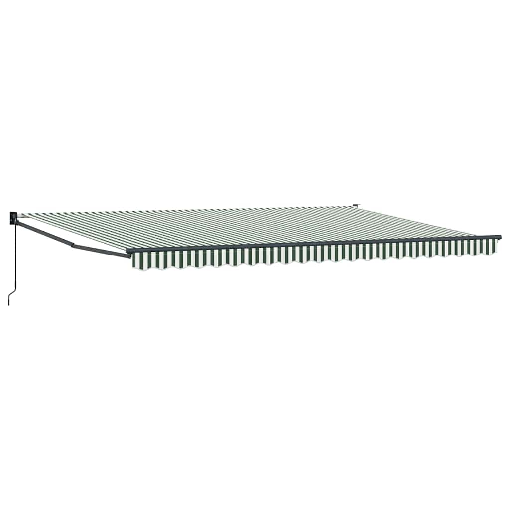 Inklapbaar Zonnescherm Groen En Wit 500 × 300 Cm