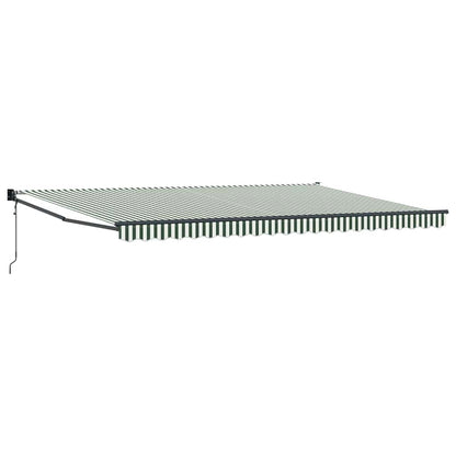 Inklapbaar Zonnescherm Gestreept Groen En Wit 500 × 300 Cm