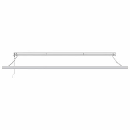Inklapbaar Zonnescherm 500 × 300 Cm Stof, Metaal Groen En Wit 500 ×300 cm