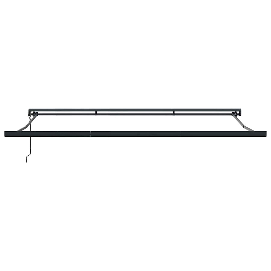 Inklapbaar Zonnescherm 500 × 300 Cm Stof, Metaal Groen En Wit 500 ×300 cm