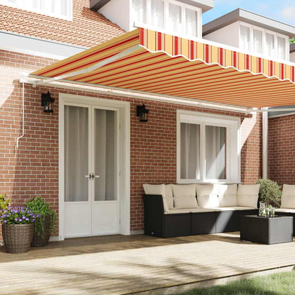 Inklapbaar Zonnescherm Geel en Oranje 500 × 350 cm