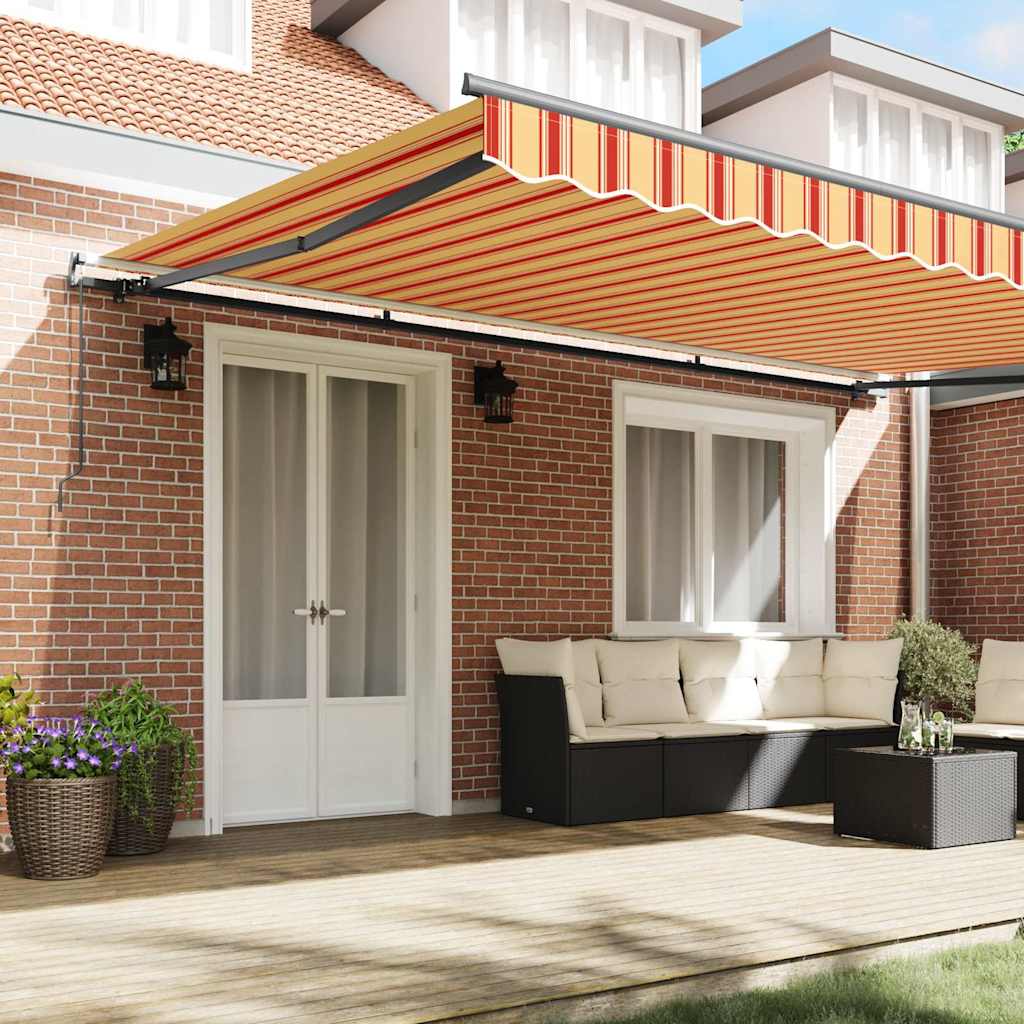 Inklapbaar Zonnescherm Geel en Oranje 500 × 350 cm