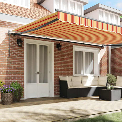 Inklapbaar Zonnescherm Geel en Oranje 500 × 350 cm