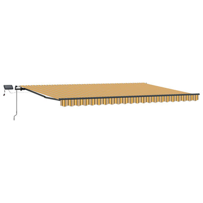 Uitschuifbare luifel Meerkleurig 500 × 350 cm Stof en Aluminium