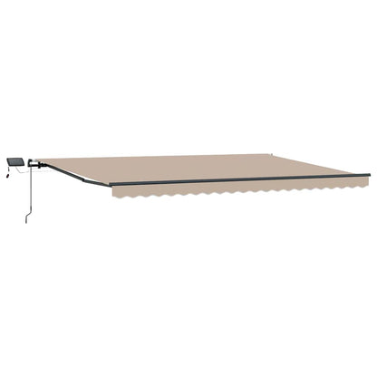 Inklapbaar Zonnescherm Beige 500 ×350 cm Stof