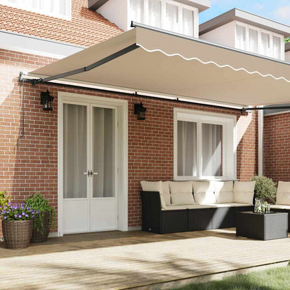 Inklapbaar Zonnescherm Beige 500 ×350 cm Stof