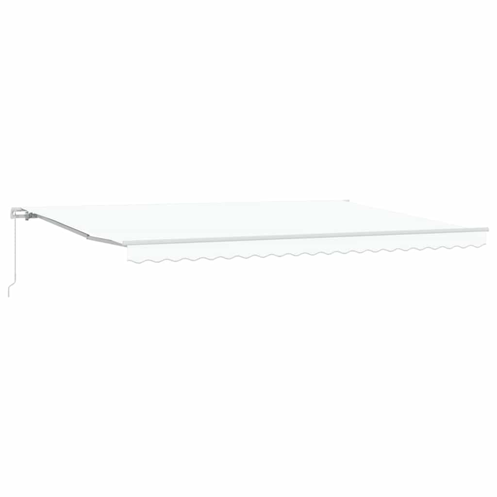 Inklapbaar Zonnescherm Wit 500 × 300 Cm Polyester En Metaal