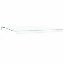 Inklapbaar Zonnescherm Wit 500 × 350 cm Stof