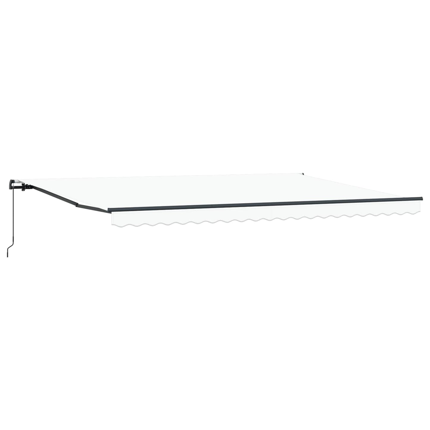 Inklapbaar Zonnescherm Wit 500 × 350 cm Polyester en staal