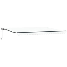 Inklapbaar Zonnescherm Wit 500 × 350 cm Polyester en staal