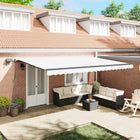 Retractable Awning White 500 ×350 cm Fabric