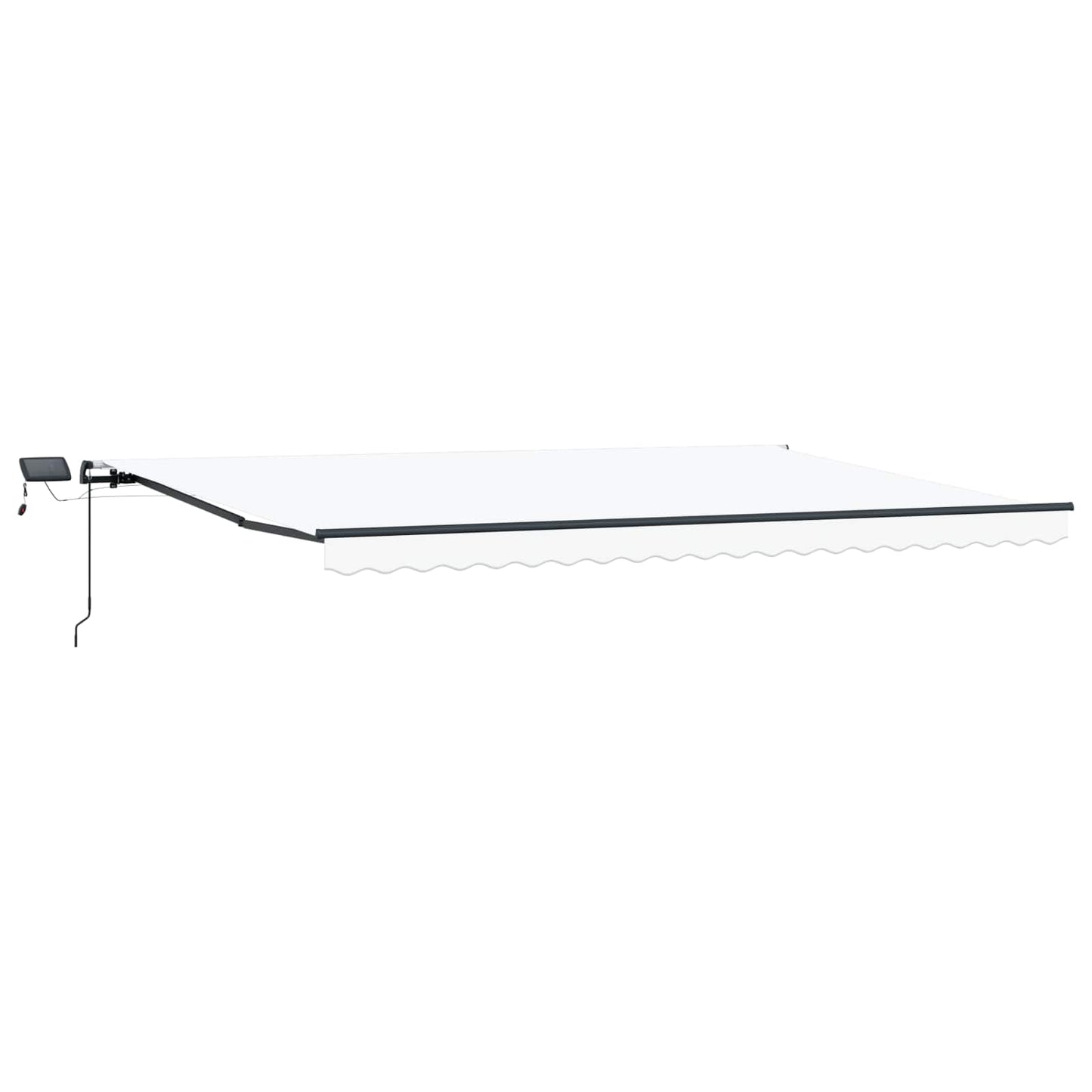 Inklapbaar Zonnescherm Wit 500 ×350 cm Stof