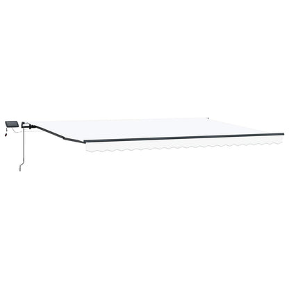 Inklapbaar Zonnescherm Wit 500 ×350 cm Stof