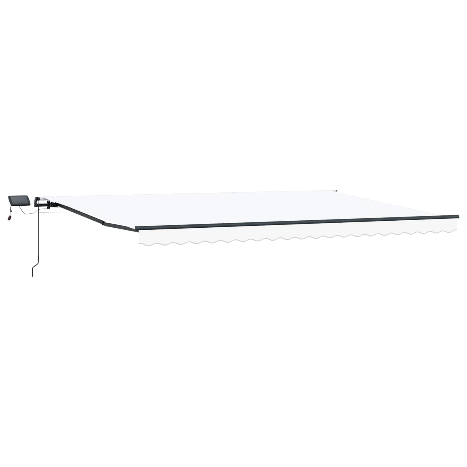 Inklapbaar Zonnescherm Wit 500 ×350 cm Stof