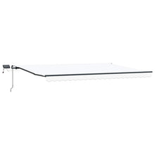 Inklapbaar Zonnescherm Wit 500 ×350 cm Stof