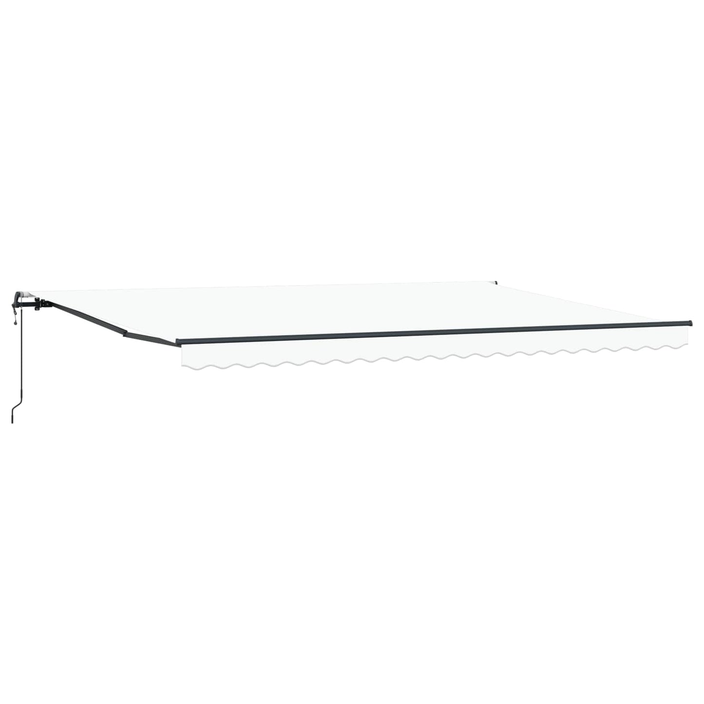 Inklapbaar Zonnescherm Wit 500 × 350 cm Stof en Aluminium