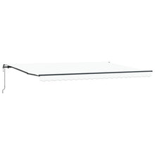 Inklapbaar Zonnescherm Wit 500 × 350 cm Stof en Aluminium