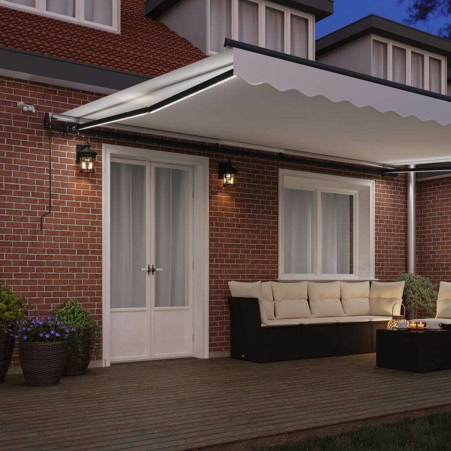 Luifeldoek met Wit 500 × 350 cm Polyester