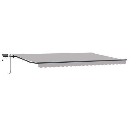 Inklapbaar Zonnescherm Stof Lichtgrijs 500 ×350 cm