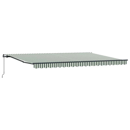 Inklapbaar Zonnescherm Stof Groen En Wit 500 × 350 cm