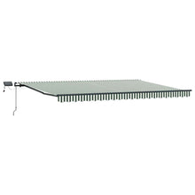 Inklapbaar Zonnescherm Stof Groen En Wit 500 ×350 cm