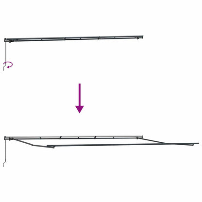 Inklapbaar Zonnescherm Multikleur 600 × 300 cm