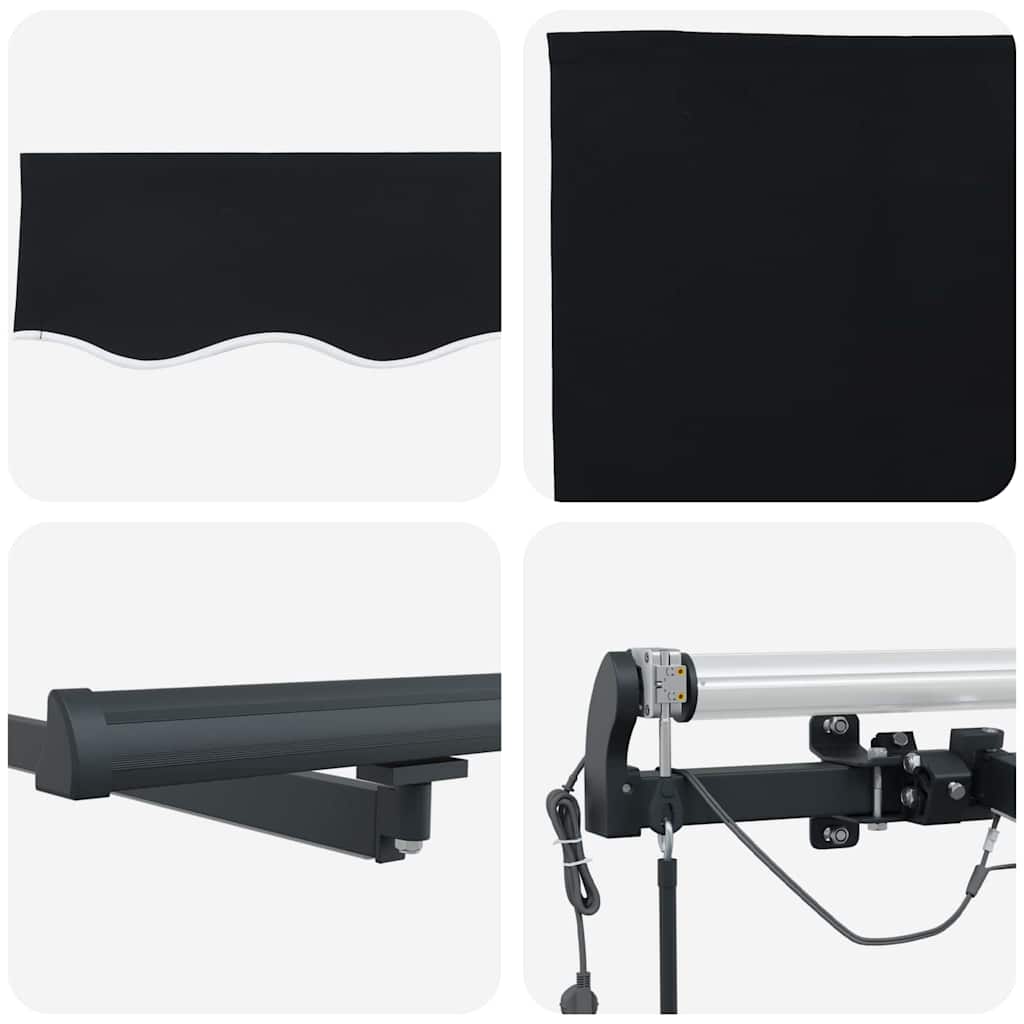 Luifeldoek met Zwart 600 × 300 cm Polyester