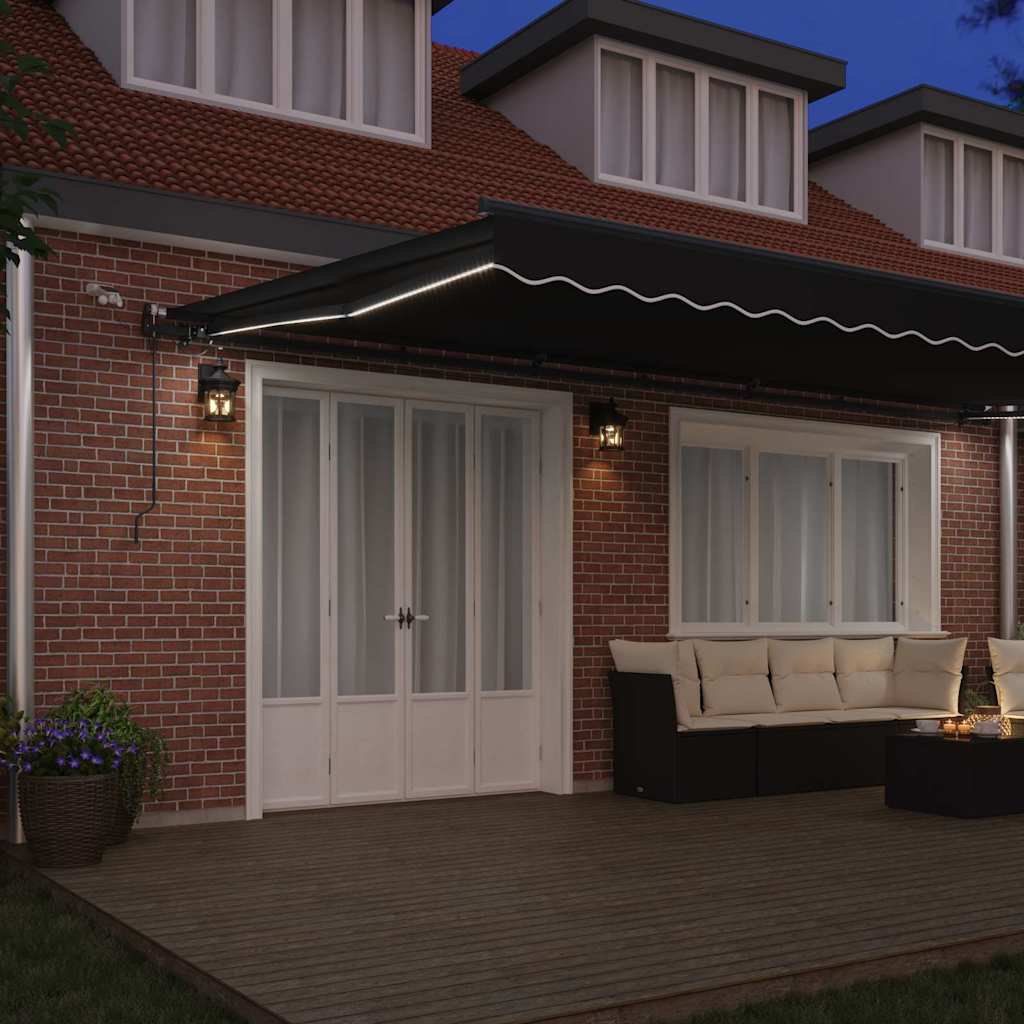 Luifeldoek met Zwart 600 × 300 cm Polyester