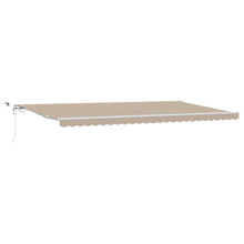 Inklapbaar Zonnescherm Beige 600 × 300 cm Stof en Metaal