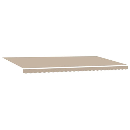 Inklapbaar Zonnescherm Beige 600 × 300 cm Stof en Metaal