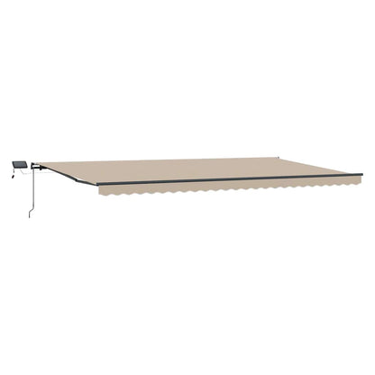 Inklapbaar Zonnescherm Beige 600 × 300 cm Stof