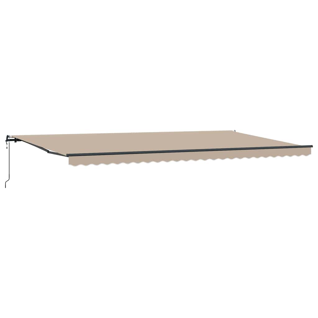 Inklapbaar Zonnescherm Beige 600 ×300 cm Stof