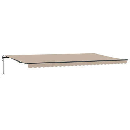 Inklapbaar Zonnescherm Beige 600 ×300 cm Stof