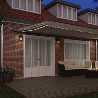 Inklapbaar Zonnescherm met Beige 600 × 300 cm Stof
