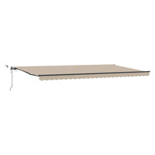 Inklapbaar Zonnescherm met Beige 600 × 300 cm Stof