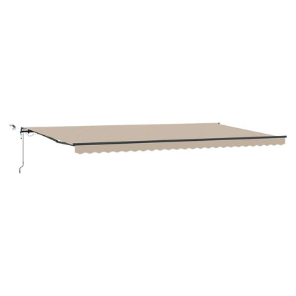 Inklapbaar Zonnescherm met Beige 600 × 300 cm Stof