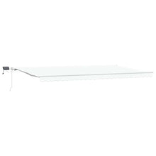 Inklapbaar Zonnescherm Wit 600 × 300 cm Stof en Staal