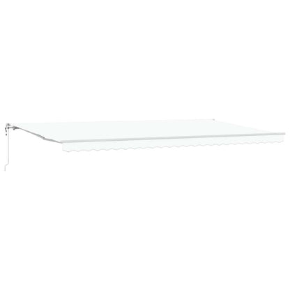 Inklapbaar Zonnescherm Wit 600 × 300 cm Stof