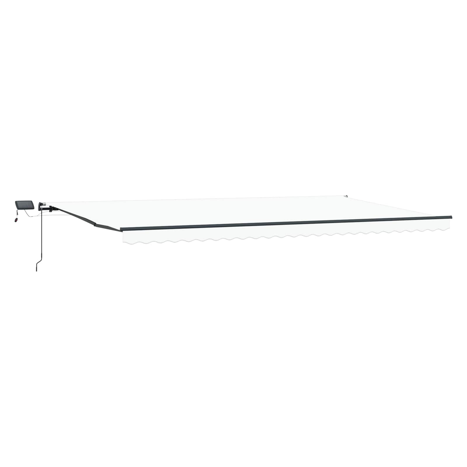Inklapbaar Zonnescherm Wit 600 ×300 cm Stof