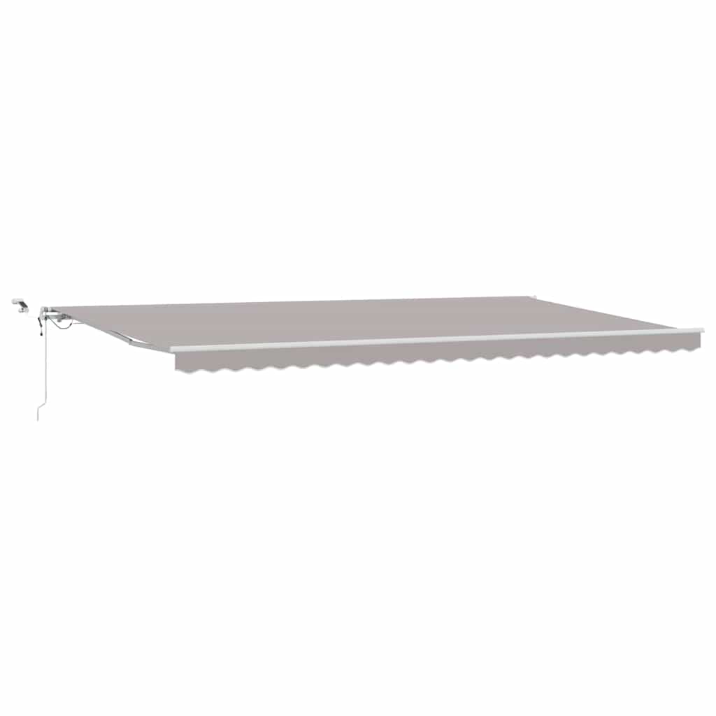 Inklapbaar Zonnescherm Stof En Metaal Lichtgrijs 600 × 300 cm