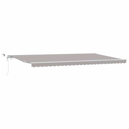 Inklapbaar Zonnescherm Stof En Metaal Lichtgrijs 600 × 300 cm