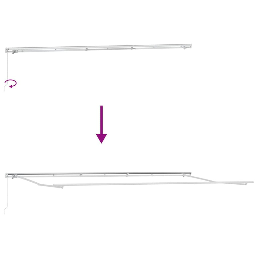 Inklapbaar Zonnescherm Multikleur 600 × 300 Cm