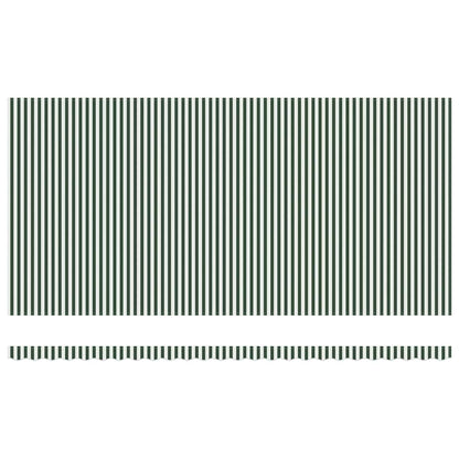 Inklapbaar Zonnescherm Gestreept Groen en Wit 600 × 300 cm