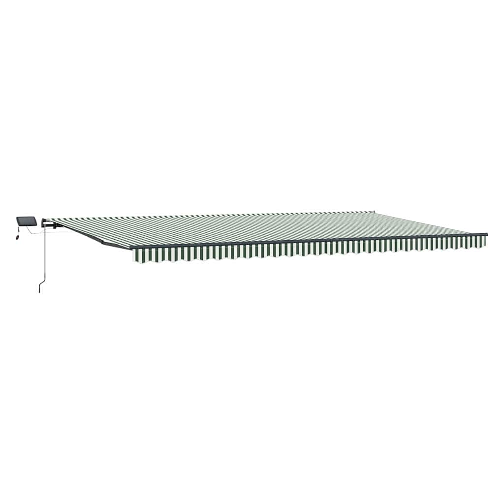 Inklapbaar Zonnescherm Stof Groen En Wit 600 ×300 cm