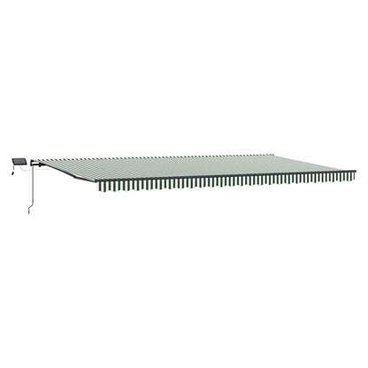 Inklapbaar Zonnescherm Stof Groen En Wit 600 ×300 cm
