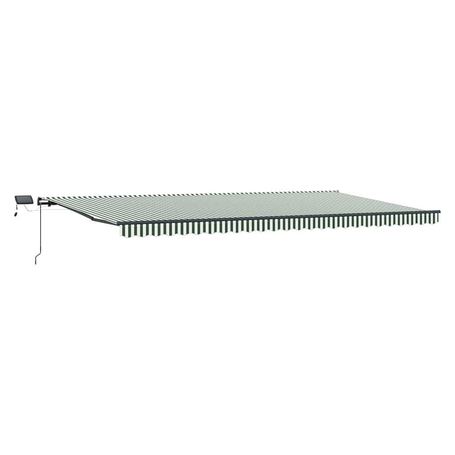 Inklapbaar Zonnescherm Stof Groen En Wit 600 ×300 cm