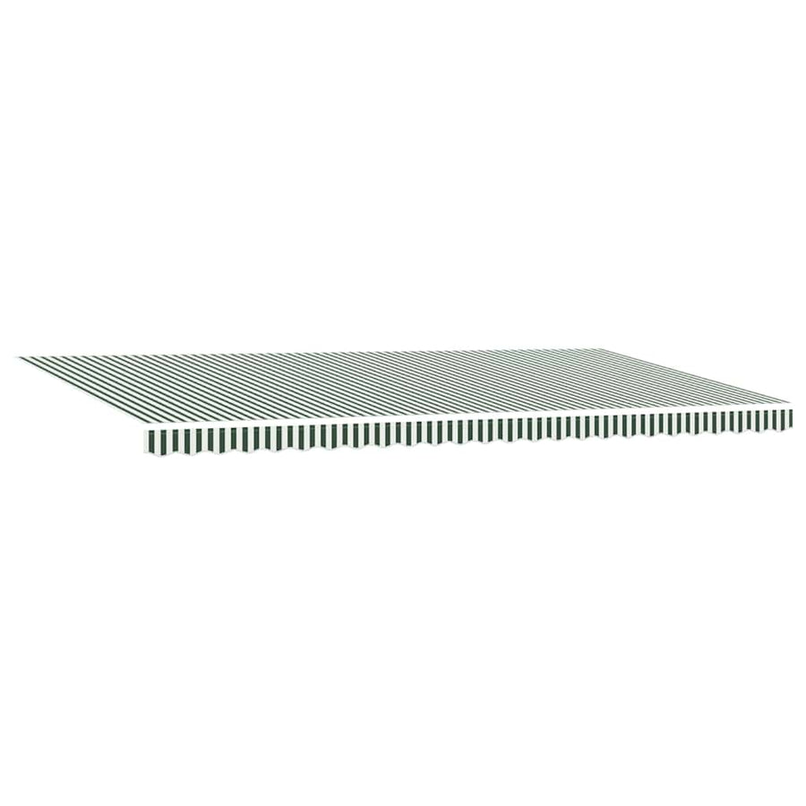 Inklapbaar Zonnescherm Groen en wit 600 ×300 cm Stof